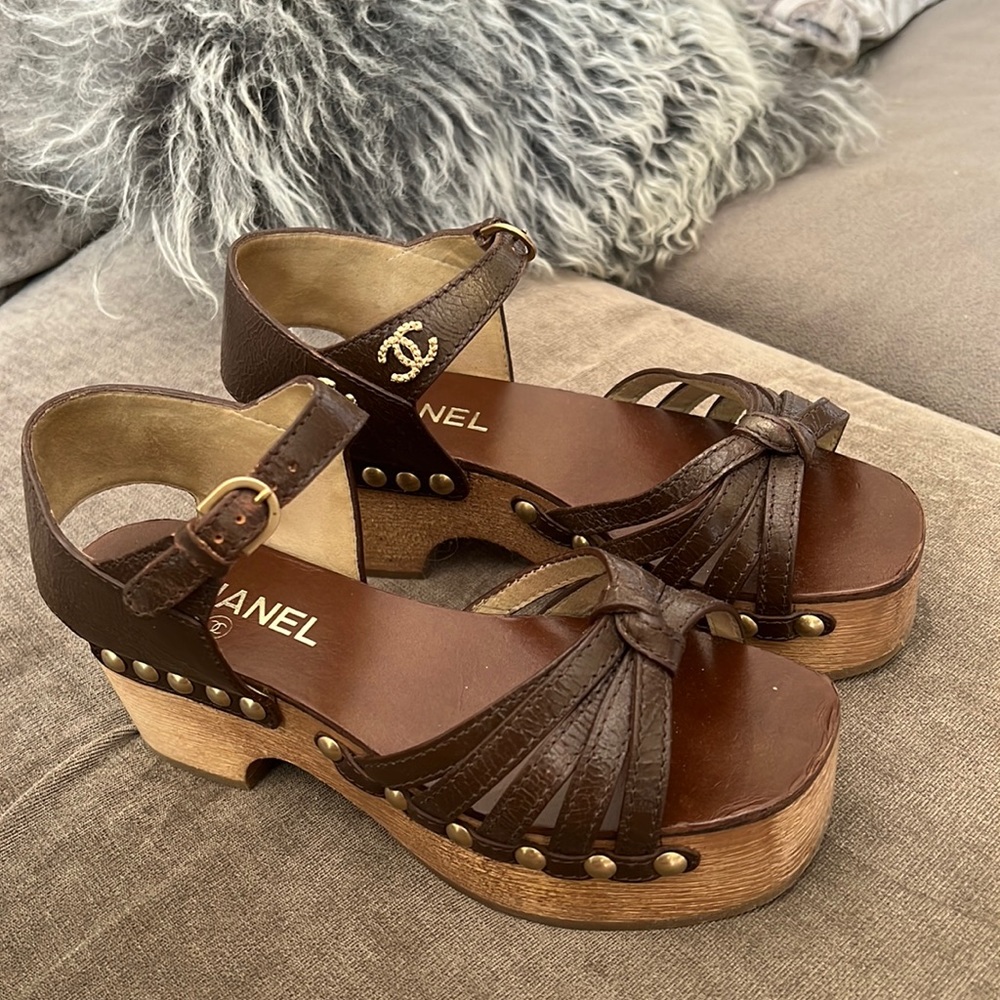 Vintage Chanel Platform Sandals